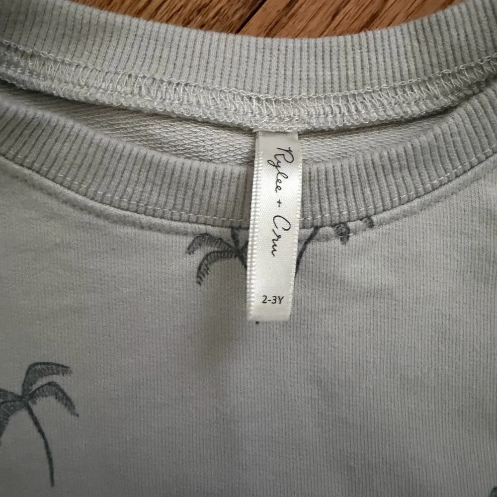 Kids Rylee + Cru Sweatshirt, Palm trees. Size: 2-3T